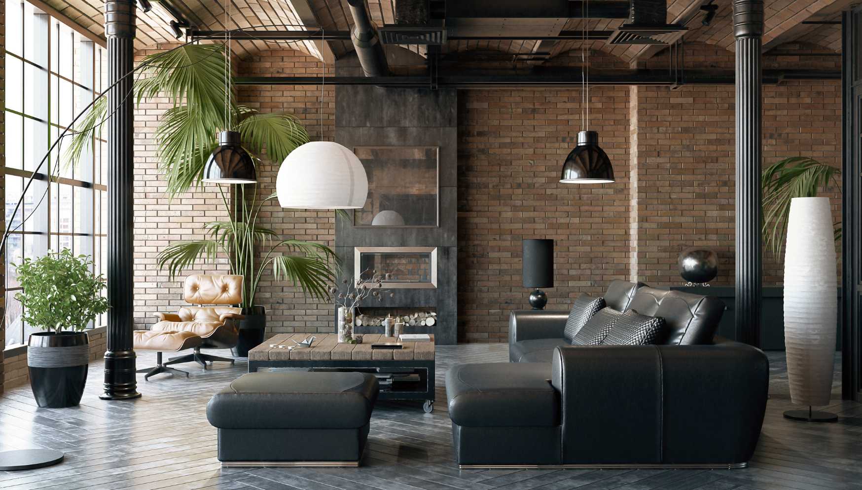 Urban Elegance Industrial Chic Interiors