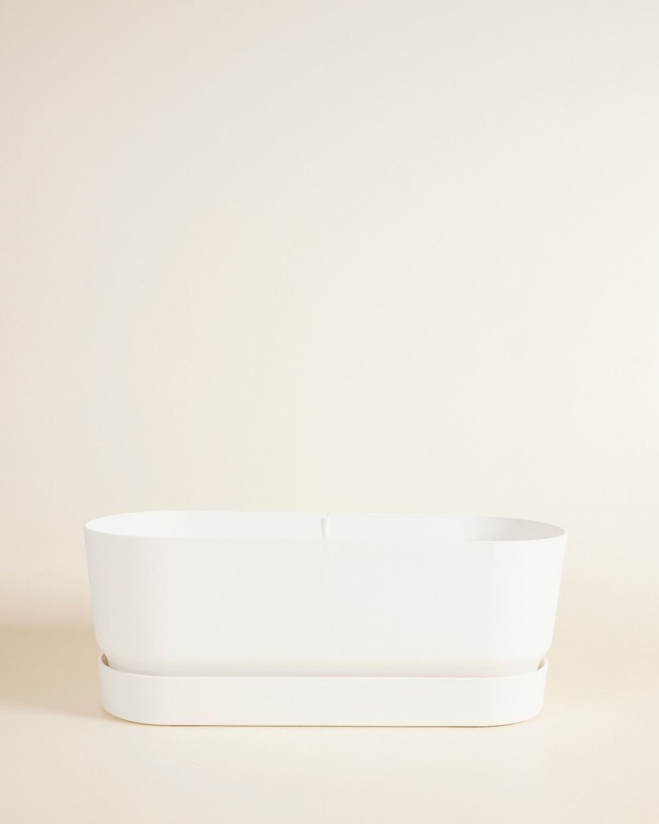 Elho Miles Oval Pot White 50 cm