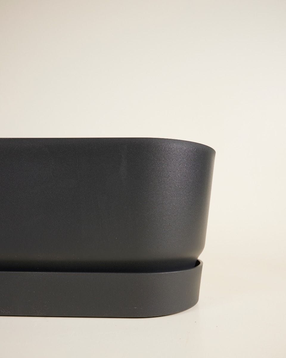 Elho Miles Oval Pot Black 50 cm