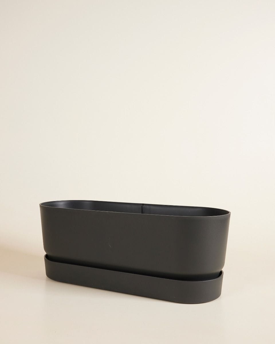 Elho Miles Oval Pot Black 50 cm