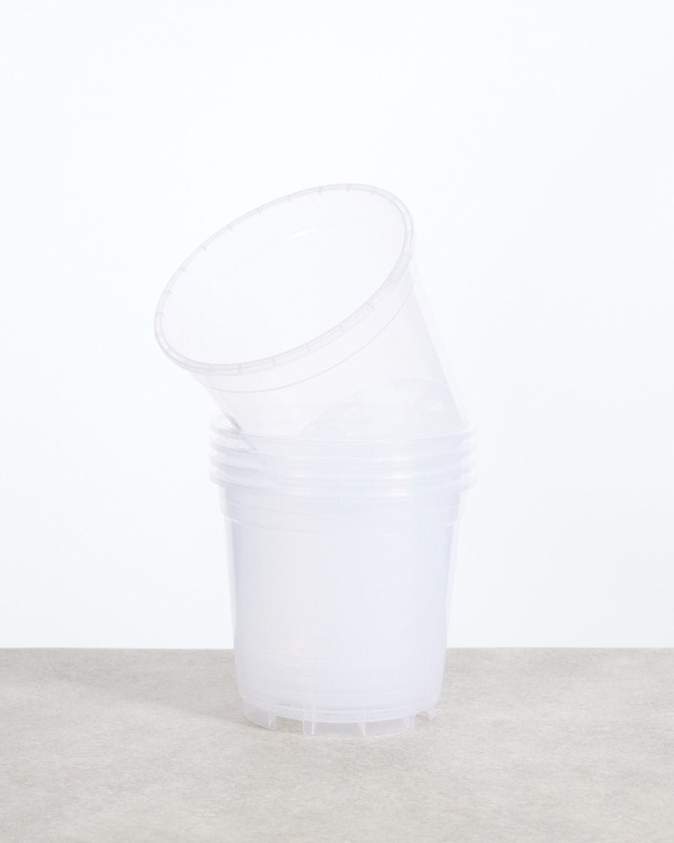 Satz mit 5 Anzuchttöpfe Transparent Ø 19 cm