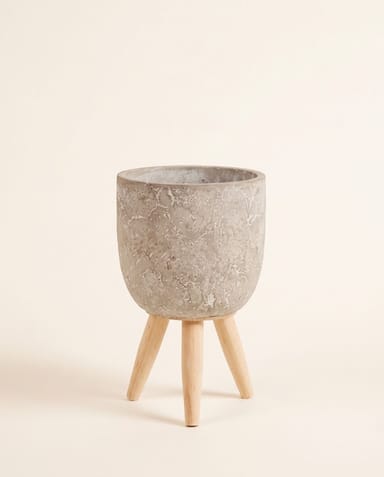 Jimmy Pot on Stand Light Grey Ø 14 cm
