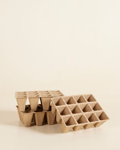 Seedling Pots On Tray Biodegradable