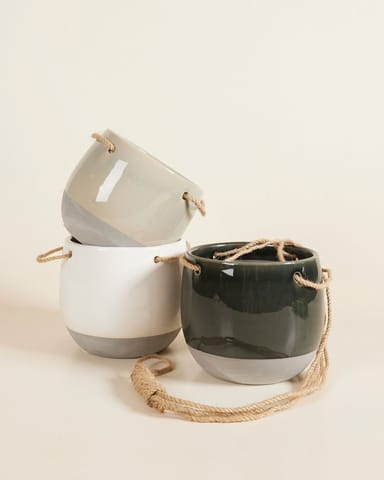Nea Hanging Pot Grey Ø 13 cm