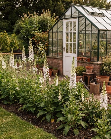 Digitalis Digitale Blanche Dalmatienne Purpurea Dalmatian White
