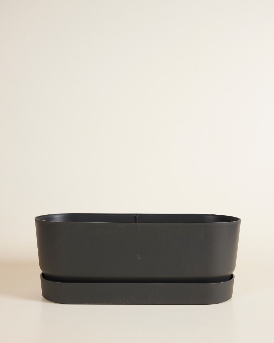 Elho Miles Oval Pot Black 50 cm
