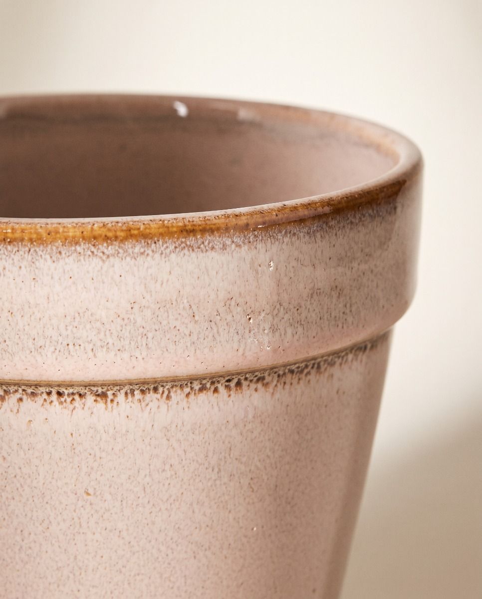 Clint Pot with Saucer Light Pink Ø 15 cm