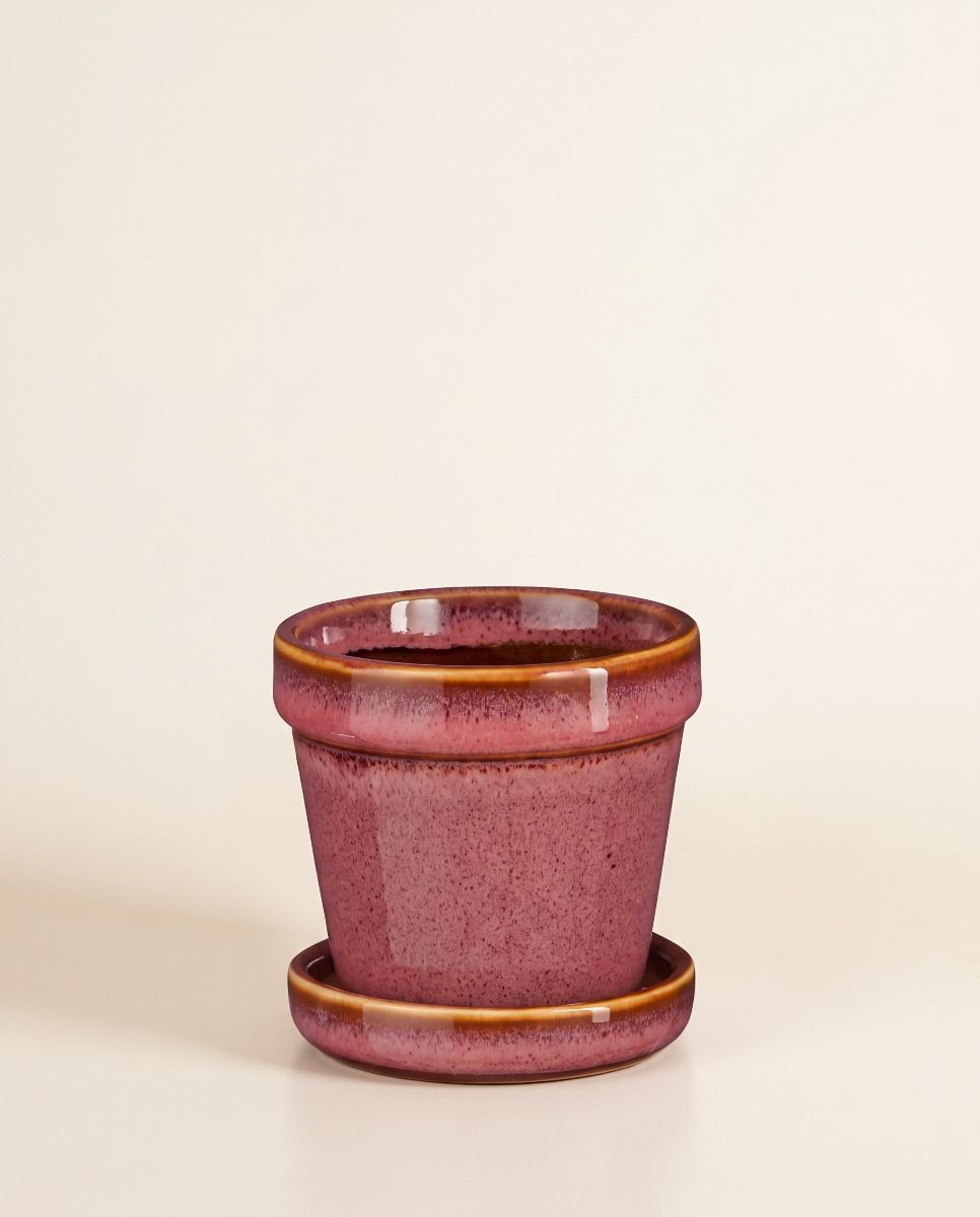 Baby Clint Pot with Saucer Pink Ø 7.5 cm