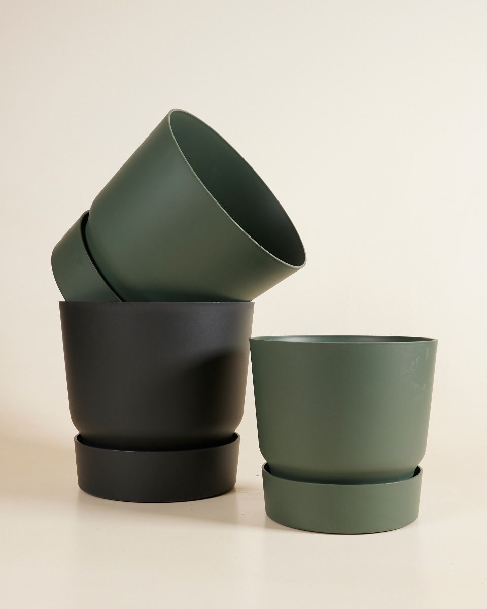 Elho Miles Round Pot Black 30 cm