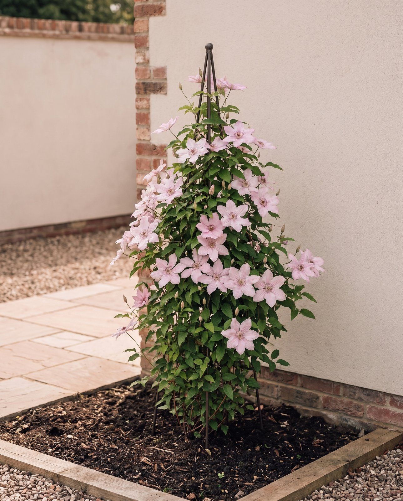 Clematis Waldrebe Hagley Hybrid