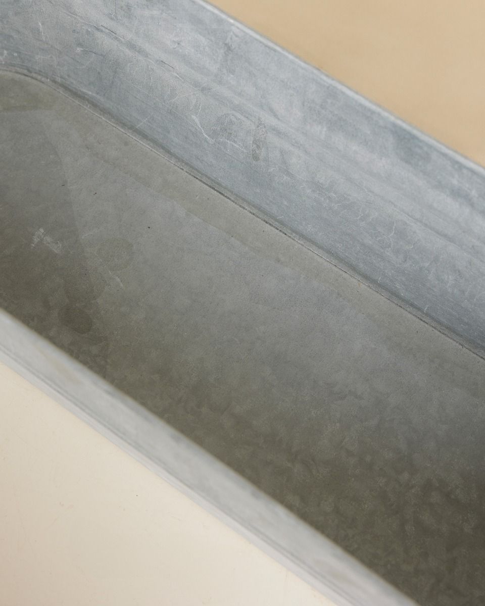 Harper Oval Planter Zinc 54 x 16 x 12 cm