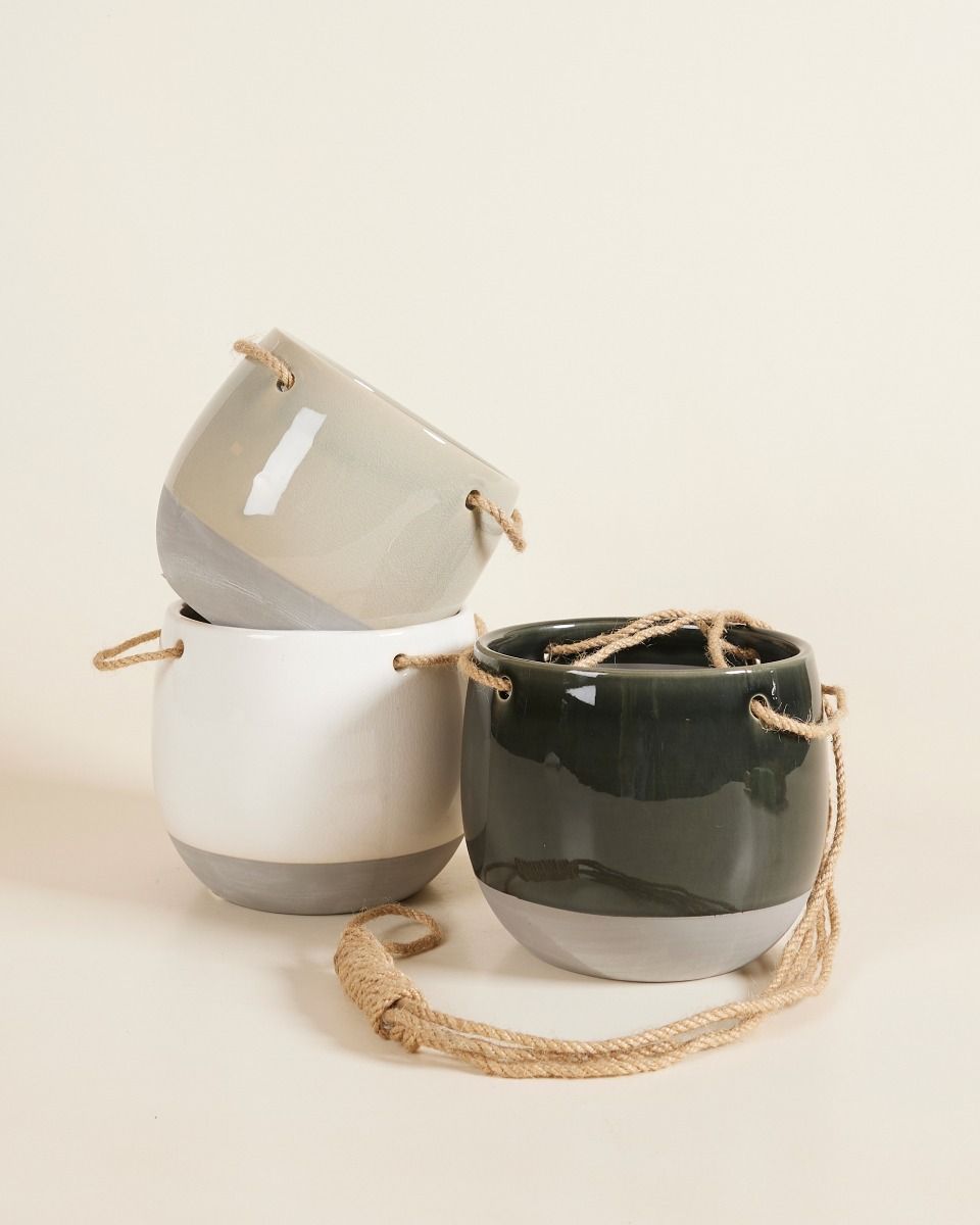 Nea Hanging Pot Grey Ø 13 cm