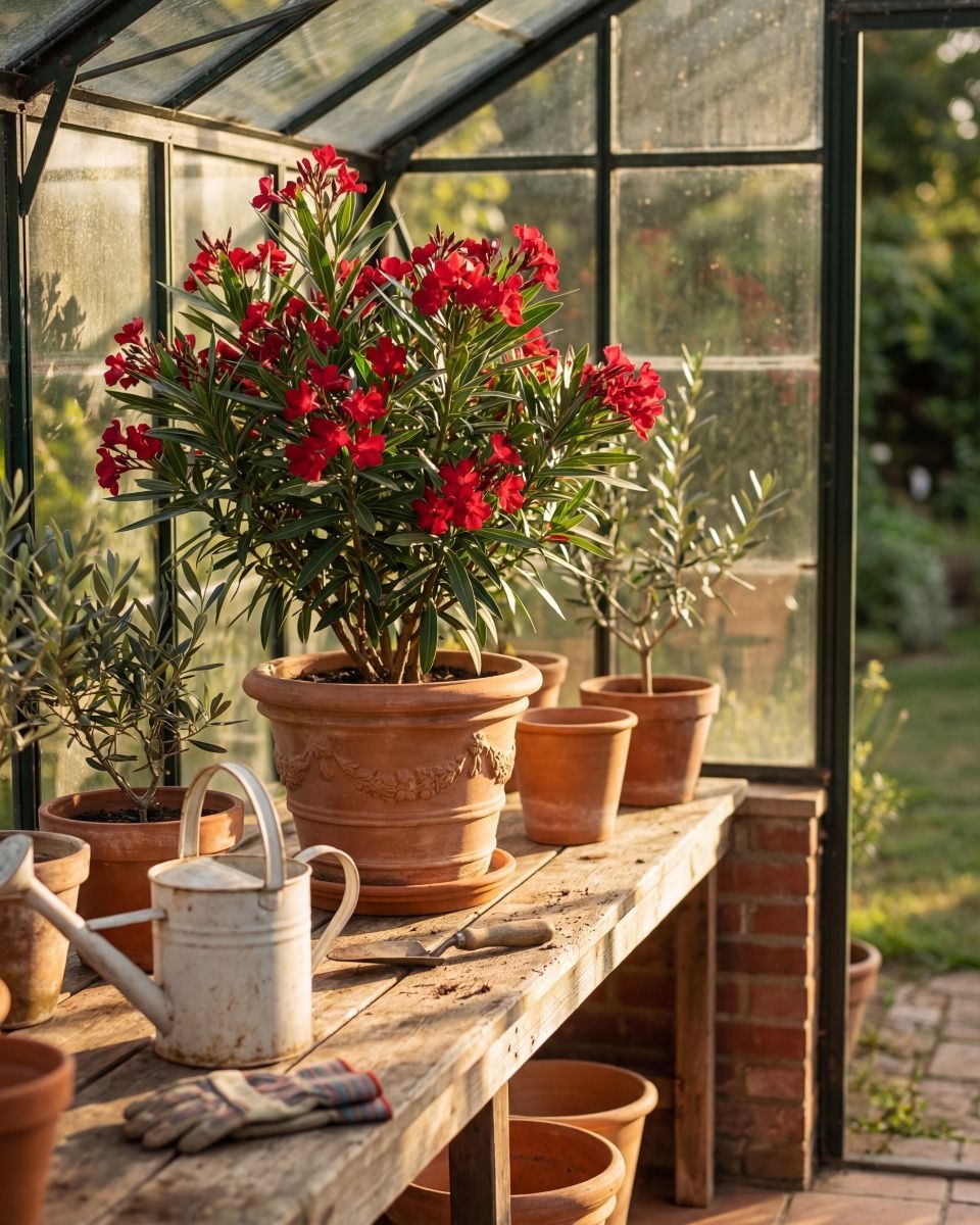 Nerium Oleander Oleander Rot