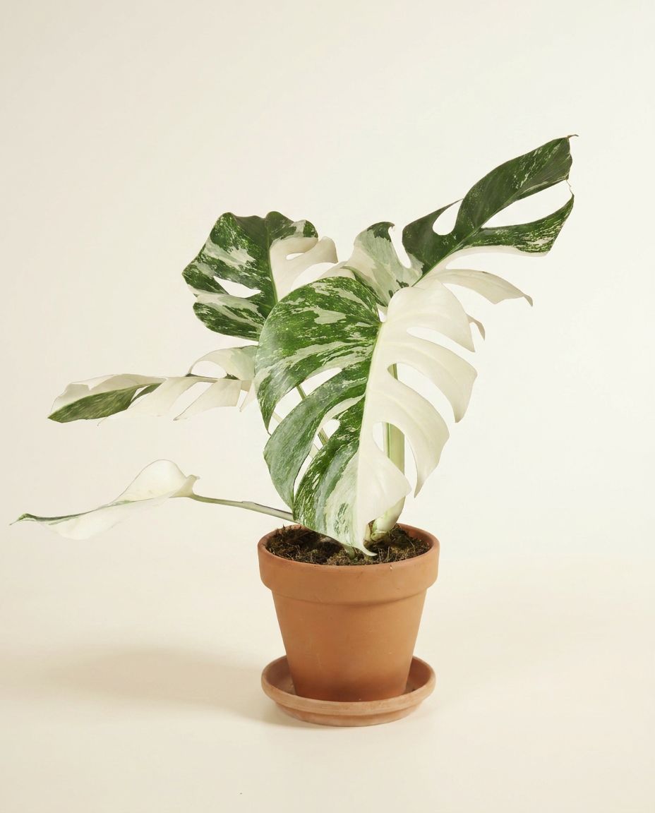 Monstera Swiss Cheese plant Deliciosa Variegata Super White