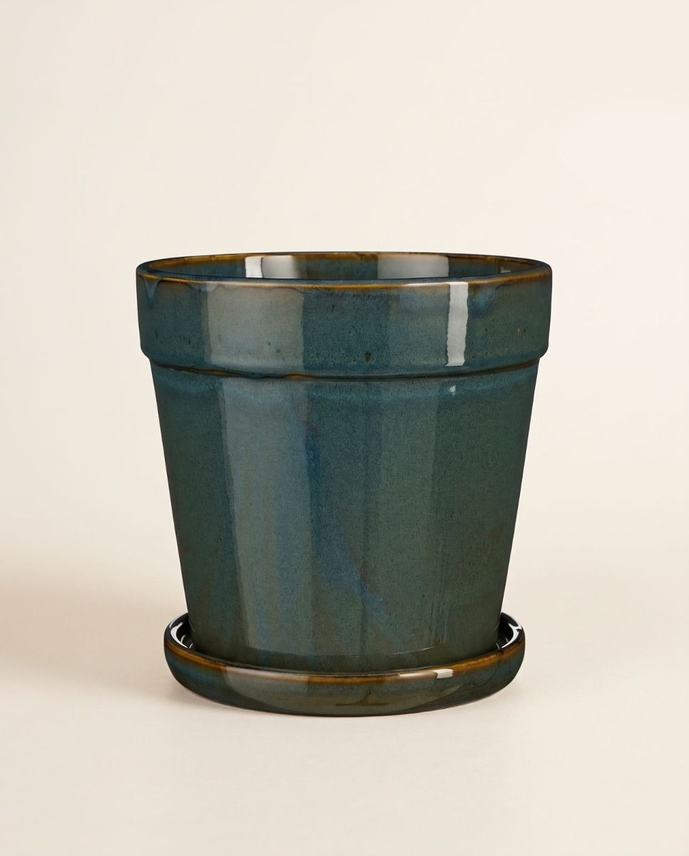 Clint Pot with Saucer Green Ø 17 cm